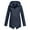Navy, variant on YUGYXL Casual Hoodie Raincoat for Women Lightweight Slim Fit Drawstring Outerwear Outdoor Travel Waterproof Windbreaker Plus Size Windproof Jacket Dark Blue,L