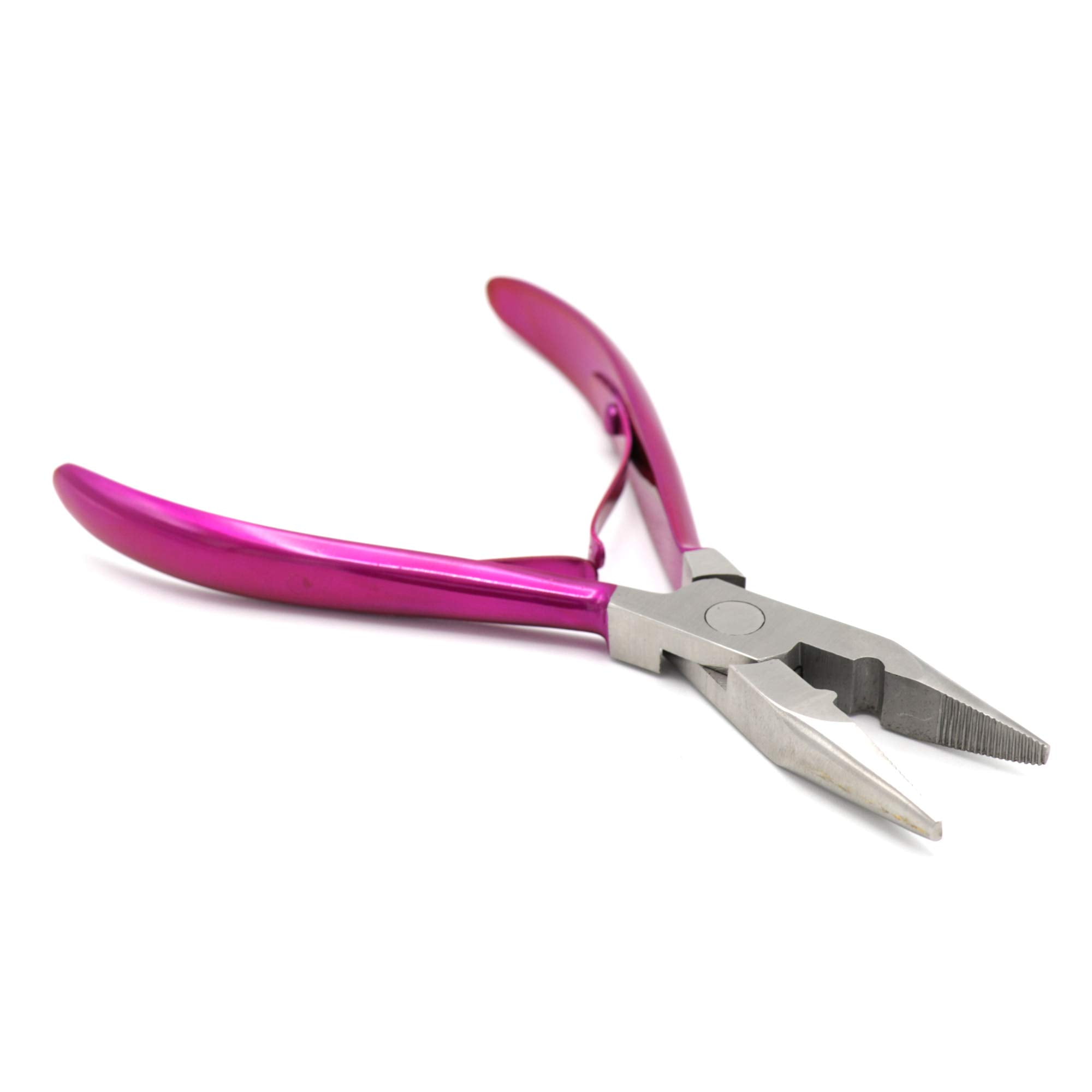Professional Hair Extension & Beading Tool Kit Plier Set for beads (4 Piece) Micro Ring (Shocking Pink)…