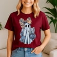 thumbnail image 4 of Girly Halloween Blue Denim Ghost Preppy Ghost Bow Shirt, Halloween Shirt, Spooky Season Tee, Happy Halloween, Ghost Pumpkin Tshirt, Funny Holiday Gift,Horror Witchy ,Trick Or Treat, 4 of 5