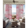 thumbnail image 6 of Pink Coastal Shell Blackout Curtains for Bedroom Living Room Darkening Curtains 54 Inch Long Summer Nautical Beach Ocean Short Curtain for Small Window Treatment Insulated Grommet Drapes 42"x54"x2, 6 of 9