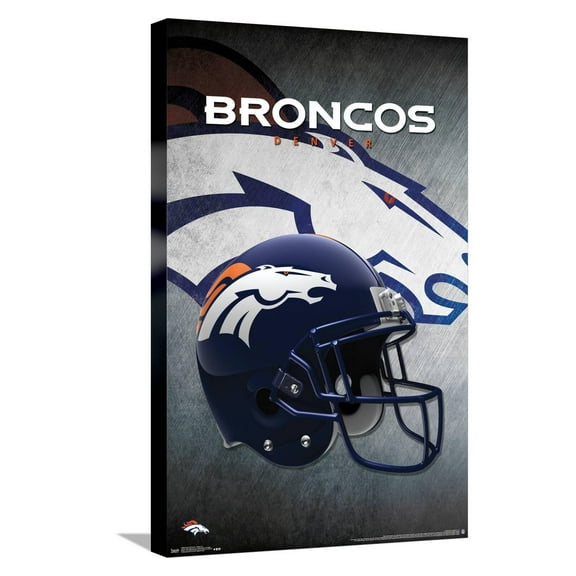 NFL Denver Broncos - Helmet 16 Canvas Wall Poster, 14.725" x 22.375"