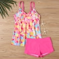 thumbnail image 5 of Women Plus Size Tankini Swimsuits, Two Piece Floral Print Swimwear with V Neck Tops and Bottoms, Modest Bathing Suits for Summer Beach Pool Sea, 5 of 5