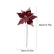 thumbnail image 3 of Flores artificiales de terciopelo tinto vino | Tallos florales artificiales de burdeos profundo de alta gama | Decoración navideña de lujo | 15,75 pulgadas de longitud | Material de tela duradero, 3 of 8