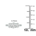 thumbnail image 4 of SZUL Women's 1 CTW Three Stone Oval Shape Lab Grown Diamond Ring in 14K White Gold, 4 of 5