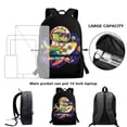 thumbnail image 6 of Uorisanigo 17 inch School Backpack for Girls Boys 5-12 Large Capacity Casual Basic Bookbag Travel Rucksack Rocket Dinosaur Casual Sport Daypack for School, Camps and Travel, 6 of 6