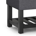 thumbnail image 3 of Trent Home 44" Transitional Rectangle Ottoman Bench in Gray Linen Look Fabric, 3 of 8
