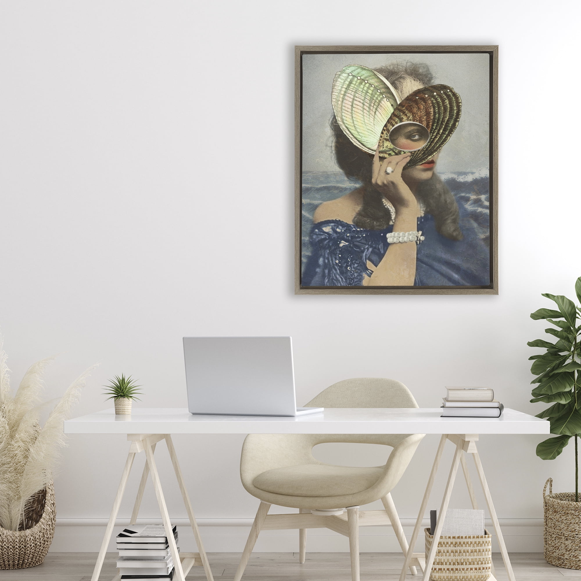 Stupell Industries Portrait of Naturalist Brown Framed Floater Canvas Wall Art, design by Victoria Barnes