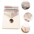 thumbnail image 3 of KAKOWELY 1 Set of Wood Thumb Piano Simple Design for Musicians Music Instrument, 3 of 8