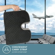 Kӧlbs Car Seat Cushion Truck Driver Cushion | Wedge Seat Cushion with Cutout for Coccyx Tailbone Pain Relief Cushion | Car Pillow Car Seat Cushion for Car Seat Driver | Stylish Chic Jacquard Cover