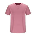 thumbnail image 5 of Wyobmus Men's Crew Neck T-Shirts Breathable Moisture Wicking Sport Shirt Lightweight Soft Home Wear Tops With Odor Control Solid Color T-Shirt S-2Xl B-Red, 5 of 6