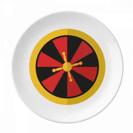 

Casino Turntable Element Illustration Plate Decorative Porcelain Salver Tableware Dinner Dish