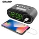 thumbnail image 2 of Reloj despertador Sharp Digital fácil de leer con cargador USB de 2 A, 2 of 6