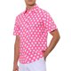 thumbnail image 4 of Camisa de hombre de cuello puntiagudo y mangas cortas con estampado de lunares INSPIRE CHIC L Rosa, 4 of 6