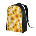 thumbnail image 2 of Balery White Marble Pattern Sunflower Mochila - Mochila Estilosa y Duradera para Laptop de 15 Pulgadas con Tela Oxford Impermeable, 2 of 8