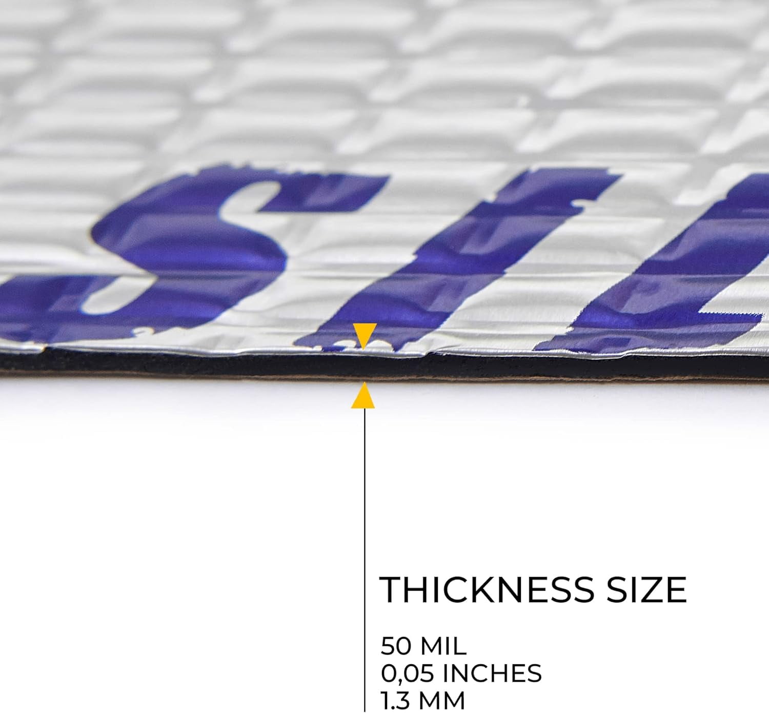 Siless 50 mil (1.3mm) 52 sqft Car Sound Deadening mat - Butyl Automotive Sound Deadener - Noise Insulation and Vibration Dampening Material ( 52 sqft)