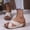 Grey, variant on Gspmoly Women’s Slides, Women's Fashion Casual Spring New Solid Color Strap Thick Bottom Wedge Heels Shower Slides White 38
