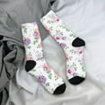 thumbnail image 5 of Fuzoiu Rose Flower B Print Athletic Crew Socks for Men & Women,Casual Crew Socks,Above Ankle Crew Socks for Business, Casual, 5 of 6