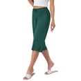 thumbnail image 4 of INSPIRE CHIC Women's High Waisted Pajama Shorts Viscose Comfy Soft Knee Length Long Shorts with Pockets S Green, 4 of 6