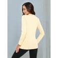 thumbnail image 4 of Women'S 1/4 Zip Shirts UPF 50+ Sun Protection Pullover Long Sleeve Quick Dry Workout Hiking Athletic Shirts Yellow XXL, 4 of 7