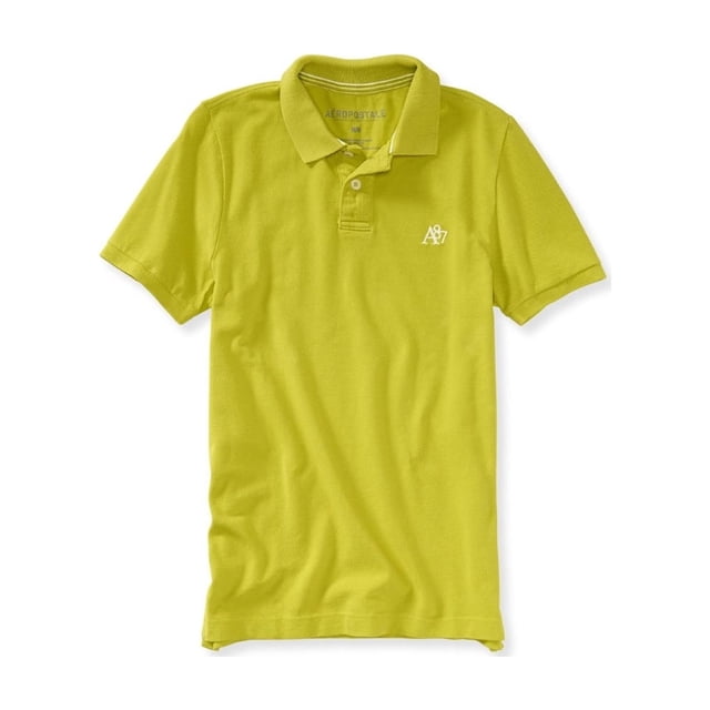 Aeropostale Mens A87 Uniform Rugby Polo Shirt, Verde, Grande Aeropostale polo, rugbi