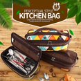 thumbnail image 2 of Bolsa de almacenamiento portátil impermeable para acampar, vajilla para barbacoa, bolsa de transporte para cosméticos para actividades al aire libre, 2 of 4