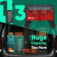 thumbnail image 6 of Sekey 300L Foldable Wagon Cart, 330 lb Capacity, Heavy Duty Collapsible Wagon with All-Terrain Wheels and Drink Holders, Red, 6 of 7