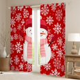 thumbnail image 2 of Homewish Xmas Snowman Snowflake Blackout Curtains Set of 2 (52x84 Each) for Children Boys Girls,Merry Christmas Window Curtains,Happy New Year Curtains and Drapes,Microfiber Bedroom Decor, 2 of 6