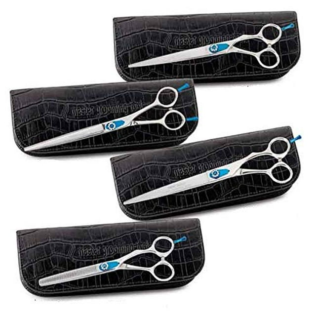MPP 5900 Diamond Series Grooming Shears 4 Piece Kit Professional Groomer Scissor Set