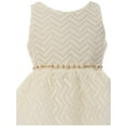 thumbnail image 3 of Big Girls' Sleeveless Lace Pearl Party Birthday Easter Flower Girl Dress Ivory Size 12 (C17B19), 3 of 3