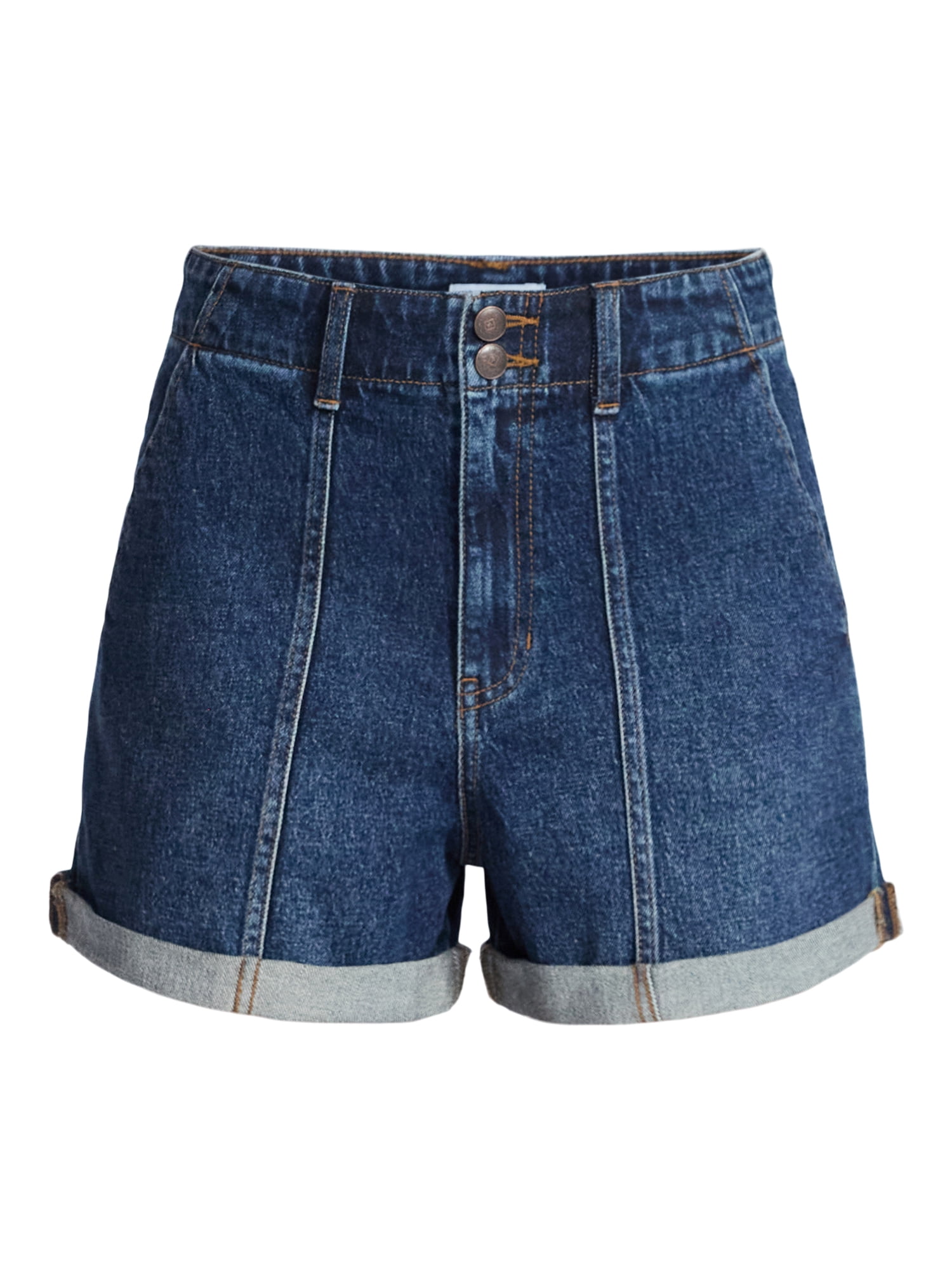 Time and Tru Women's High Rise Utility Shorts, 3.5" Inseam, Sizes 0-22