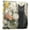 Black Cat and Glass Vase, variant on PU Leather Photo Album with Self-Adhesive Pages Scrapbook DIY Picture Holds 20  Sheets Beautiful Birds Sitting on Branches
