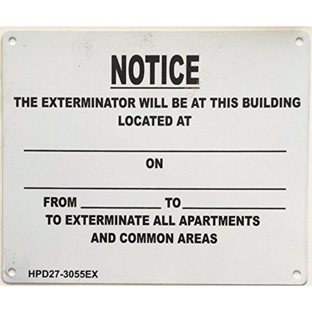 

Exterminator SIGN ( ALUMINIUM)