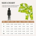 thumbnail image 4 of Easygdp Green Apple Women's Long-Sleeve Shirt and Full-Length Bottom Pajama Set,Two Piece Loungewear Soft Pajama Top and Pants Pjs Sleepwear-Large, 4 of 7