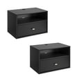 thumbnail image 3 of Prepac Hanging Nightstand with Open Shelf Drifted Gray Engineered Wood-Set of 2, 3 of 5