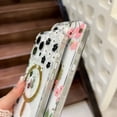 thumbnail image 5 of Floral Clear Case for Apple iPhone 15 Pro, Magnetic Back Cover Anti-Yellow Compatible with Magsafe Slim Stylish Phone Case for Women Girls, 5 of 5