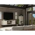 thumbnail image 3 of Manhattan Comfort Hampton 4 Shelves Wood TV Stand for TVs up to 55" in Off White, 3 of 11
