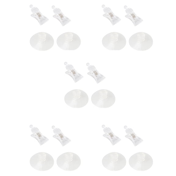10 PCS 47mm Clear Plastic Wall Suction Cup Clip Clamp