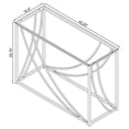 thumbnail image 5 of Lille Glass Top Entryway Console Table Accents Chrome, 5 of 5