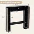 thumbnail image 3 of Costway Over The Toilet Storage Cabinet, Double Door Bathroom Toilet Storage Organizer Black, 3 of 10