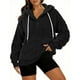 thumbnail image 4 of Tops deportivos,Sudadera informal con capucha para mujer, blusa con cuello abotonado, top holgado de poliéster, abrigo cálido de manga larga para el hogar, sopatenor, 4 of 8