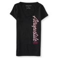 thumbnail image 2 of Camiseta gráfica Aeropostale para mujer con texto vertical color negro grande, 2 of 2