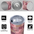 thumbnail image 4 of Pioneer Flower Floral Print Pattern 20oz Skinny Tumbler with Straw & Lid, Double Wall Vacuum Insulated Cup, Leak-Proof, Cup Holder Friendly, Hot 6H Cold 12H, 4 of 6