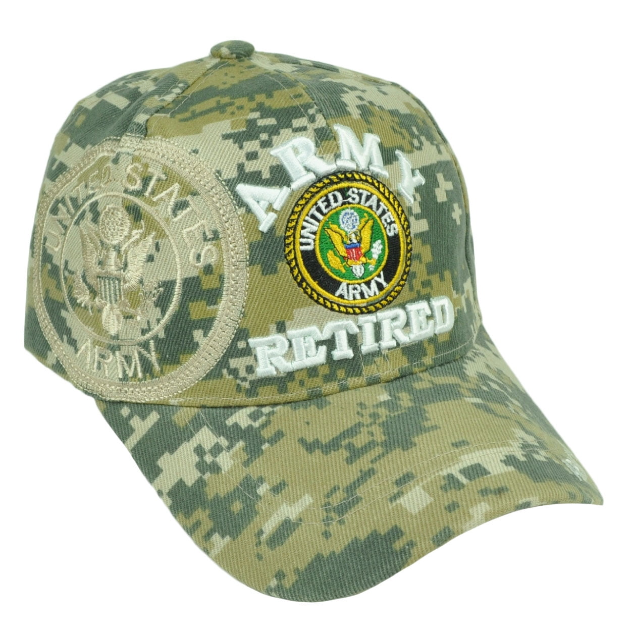 Army Retired Digital Camouflage Camo United States Military US Hat Cap