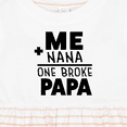 thumbnail image 4 of Inktastic Me Plus Nana Equals One Broke Papa Girls Baby Dress, 4 of 5