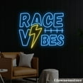 thumbnail image 2 of Glowneon Race Vibes Neon Sign, Race Vibes Led Sign, Man Cave Decor, Racing Club Decor, Dad Gifts, 2 of 5