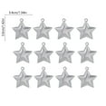 thumbnail image 3 of PuSpu 12Pcs 3.6x3.4cm Silver Wrought Iron Metal Pentagram Christmas Tree Pendant DIY Hanging Ornament Set, Durable Star Decoration for Holiday Garland Wreath, 3 of 6