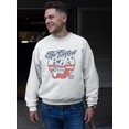 thumbnail image 2 of Patriotic Retro Bear ICEE Slush Graphic Men's Sweatshirt, 2 of 4