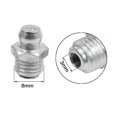 thumbnail image 3 of Unique Bargains Silver Tone M6 M8 M10 Thread Straight Grease Nipple Fittings Assortment Kit for Car 5 Set, 3 of 4
