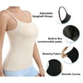 thumbnail image 4 of Women'S Plus Size Tank Tops With Built-in Bra Comfortable and Breathable, Suitable for Both Outer and Inner Wear With thin Spaghetti Straps 2XL, 4 of 8