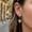 F294-A, variant on 18K Gold-Plated Stainless Steel Sparkling CZ Turtle Drop Hoop Earrings - Chic & Playful for Every Look